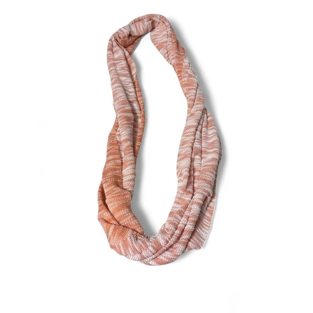 Sonoma Goods for Life Orange & White Striped Infinity Scarf